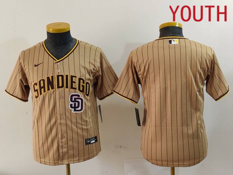 Youth San Diego Padres Blank Brown Stripe Game 2024 Nike MLB Jersey style 902